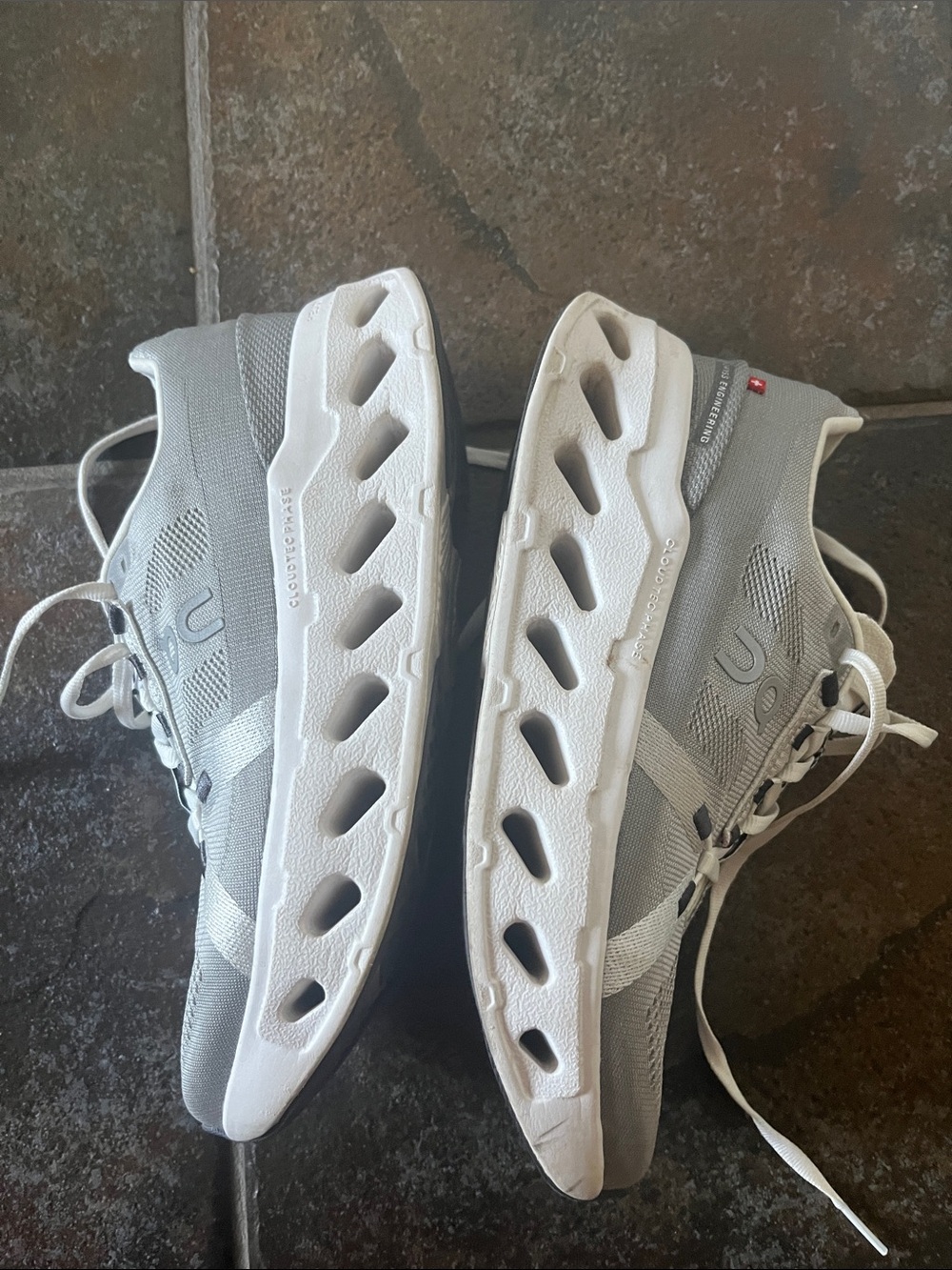 On Cloud Eclipse Running Shoes Alloy White Women’s 7 EUC Athletic Sneakers - Picture 7 of 14